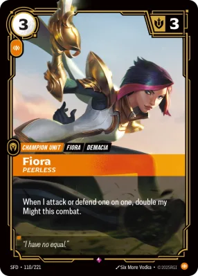 Fiora, Riftbound card SFD-110/221 from Spiritforged