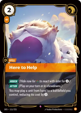 Here to Help, Riftbound card SFD-111/221 from Spiritforged