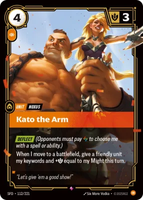 Kato the Arm, Riftbound card SFD-112/221 from Spiritforged