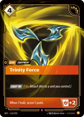 Trinity Force, Riftbound card SFD-115/221 from Spiritforged