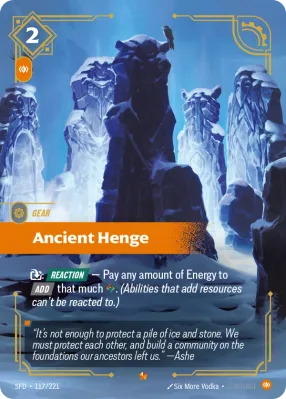 Ancient Henge, Riftbound card SFD-117/221 from Spiritforged