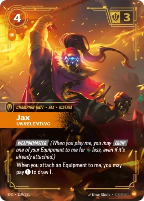 Jax, Riftbound card SFD-119/221 from Spiritforged