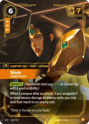 Sivir, Riftbound card SFD-120/221 from Spiritforged