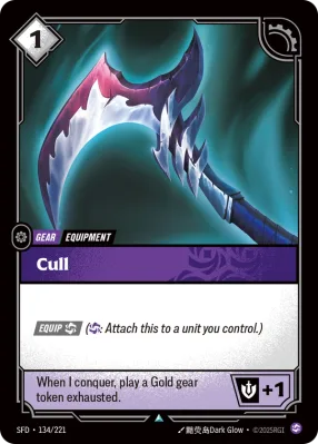 Cull, Riftbound card SFD-134/221 from Spiritforged