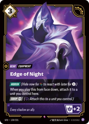 Edge of Night, Riftbound card SFD-139/221 from Spiritforged