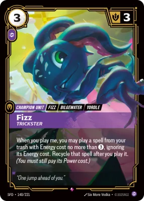 Fizz, Riftbound card SFD-140/221 from Spiritforged