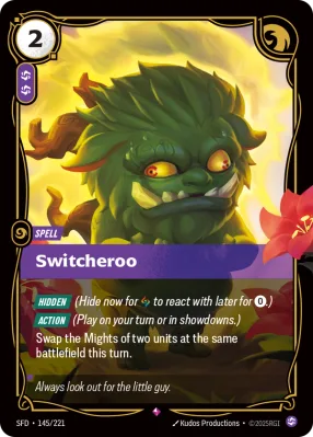 Switcheroo, Riftbound card SFD-145/221 from Spiritforged