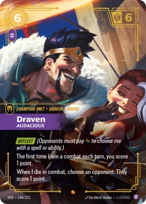 Draven, Riftbound card SFD-148/221 from Spiritforged