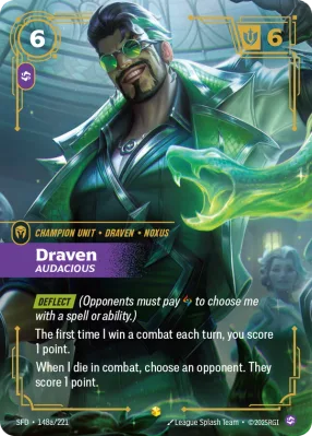 Draven, Riftbound card SFD-148a/221 from Spiritforged