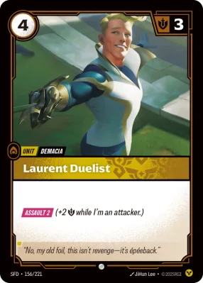 Laurent Duelist, Riftbound card SFD-156/221 from Spiritforged