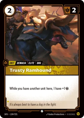 Trusty Ramhound, Riftbound card SFD-159/221 from Spiritforged