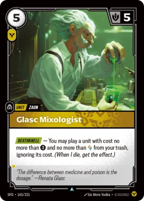 Glasc Mixologist, Riftbound card SFD-165/221 from Spiritforged