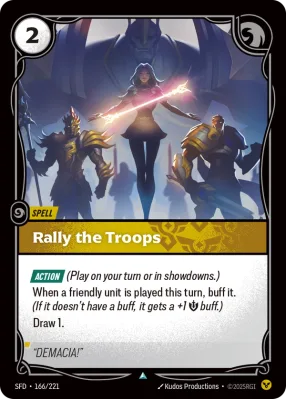 Rally the Troops, Riftbound card SFD-166/221 from Spiritforged