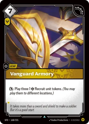 Vanguard Armory, Riftbound card SFD-168/221 from Spiritforged