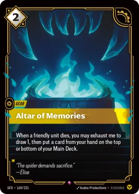 Altar of Memories, Riftbound card SFD-169/221 from Spiritforged