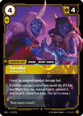 Soraka, Riftbound card SFD-173/221 from Spiritforged