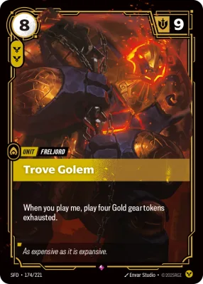 Trove Golem, Riftbound card SFD-174/221 from Spiritforged