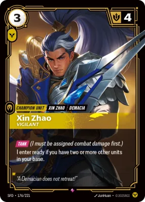 Xin Zhao, Riftbound card SFD-176/221 from Spiritforged