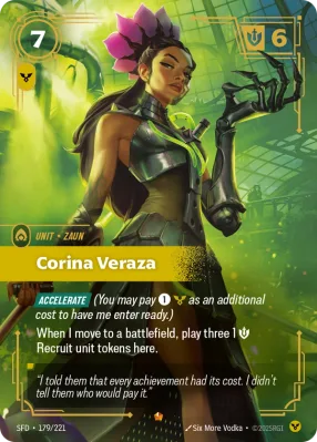 Corinna Veraza, Riftbound card SFD-179/221 from Spiritforged