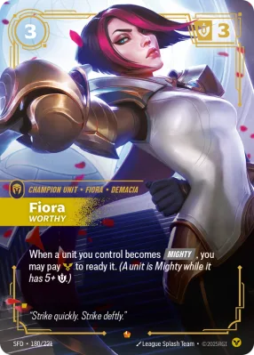 Fiora, Riftbound card SFD-180/221 from Spiritforged