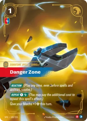 Danger Zone, Riftbound card SFD-182/221 from Spiritforged