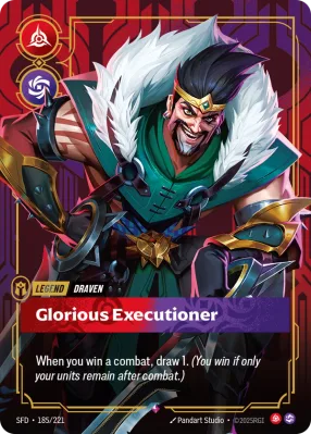 Glorious Executioner, Riftbound card SFD-185/221 from Spiritforged