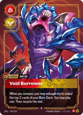 Void Burrower, Riftbound card SFD-187/221 from Spiritforged