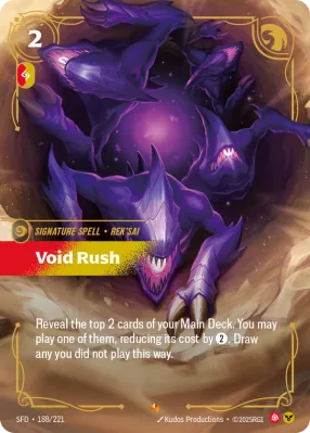 Void Rush, Riftbound card SFD-188/221 from Spiritforged