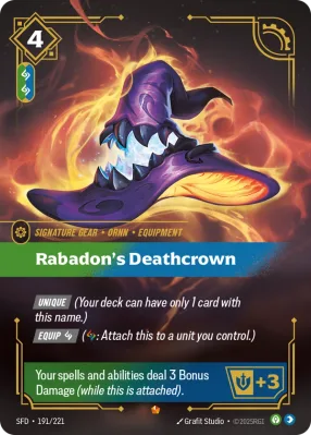 Rabadon's Deathcrown, Riftbound card SFD-191/221 from Spiritforged
