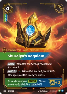 Shurelya's Requiem, Riftbound card SFD-192/221 from Spiritforged