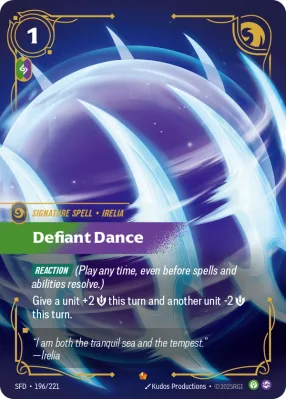 Defiant Dance, Riftbound card SFD-196/221 from Spiritforged