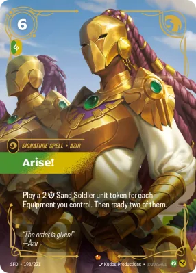 Arise!, Riftbound card SFD-198/221 from Spiritforged