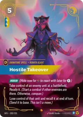 Hostile Takeover, Riftbound card SFD-202/221 from Spiritforged