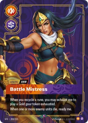 Battle Mistress, Riftbound card SFD-203/221 from Spiritforged