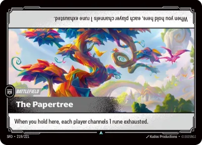 The Papertree, Riftbound card SFD-219/221 from Spiritforged