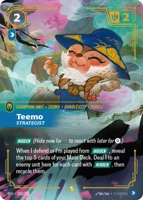 Teemo, Riftbound card SFD-230/221 from Spiritforged