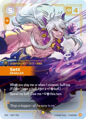 Sett, Riftbound card SFD-232*/221 from Spiritforged