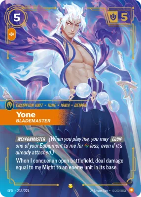 Yone, Riftbound card SFD-233/221 from Spiritforged
