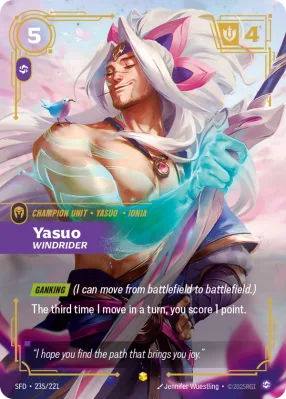 Yasuo, Riftbound card SFD-235/221 from Spiritforged