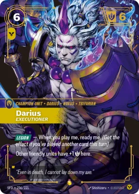 Darius, Riftbound card SFD-236/221 from Spiritforged