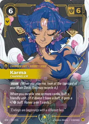 Karma, Riftbound card SFD-237/221 from Spiritforged
