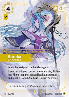 Soraka, Riftbound card SFD-239/221 from Spiritforged