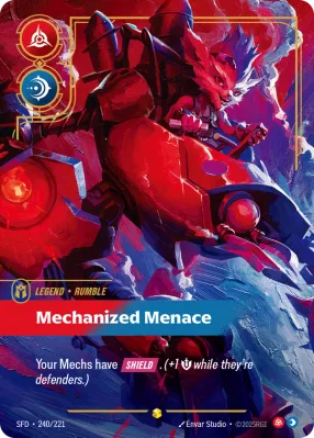 Mechanized Menace, Riftbound card SFD-240/221 from Spiritforged