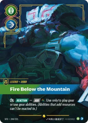 Fire Below the Mountain, Riftbound card SFD-244/221 from Spiritforged