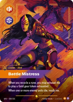 Battle Mistress, Riftbound card SFD-250/221 from Spiritforged