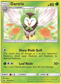 Dartrix — Sun & Moon #10, 2017. Illustrated by Mizue.