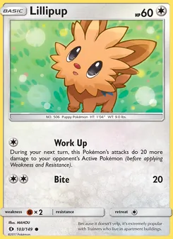 Lillipup — Sun & Moon #103, 2017. Illustrated by MAHOU.