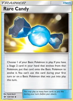 Rare Candy — Sun & Moon #129, 2017. Illustrated by Toyste Beach.