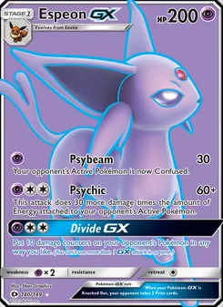 Espeon GX — Sun & Moon #140, 2017. Illustrated by 5ban Graphics.