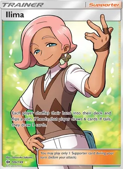 Ilima — Sun & Moon #146, 2017. Illustrated by Sanosuke Sakuma.